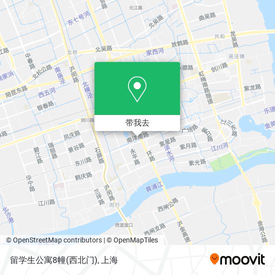 留学生公寓8幢(西北门)地图