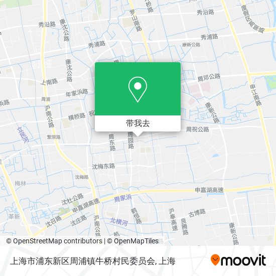 上海市浦东新区周浦镇牛桥村民委员会地图