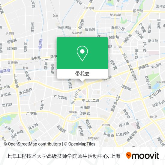 上海工程技术大学高级技师学院师生活动中心地图