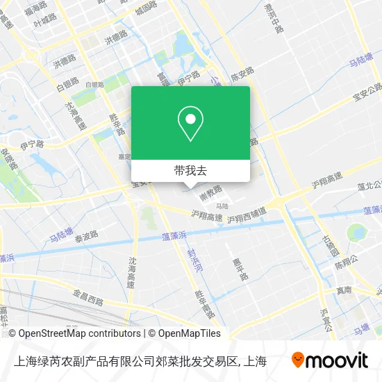 上海绿芮农副产品有限公司郊菜批发交易区地图