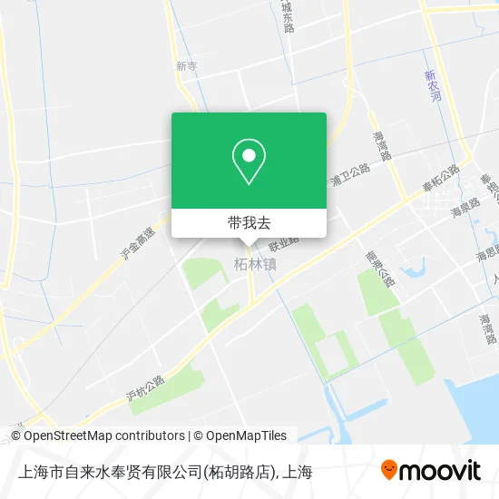 上海市自来水奉贤有限公司(柘胡路店)地图