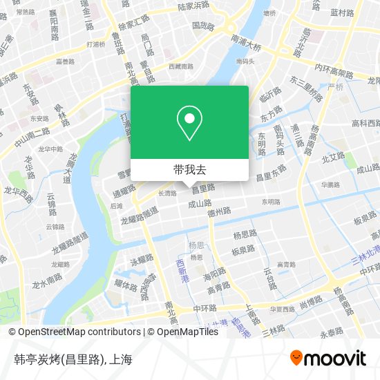 韩亭炭烤(昌里路)地图