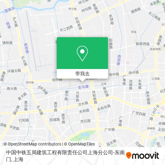 中国中铁五局建筑工程有限责任公司上海分公司-东南门地图