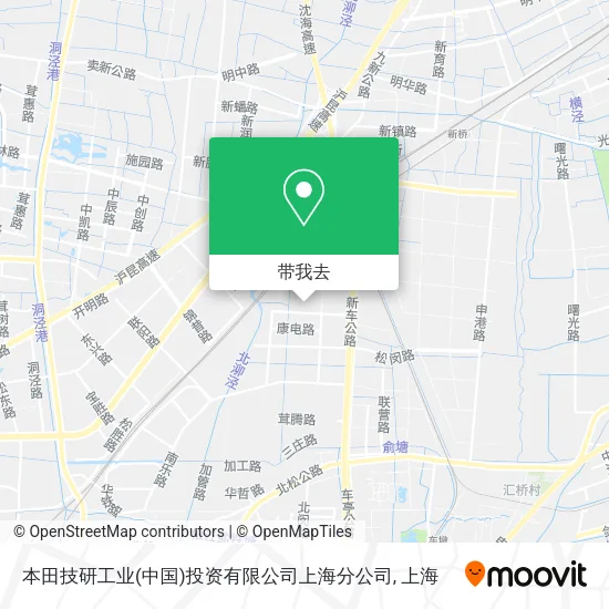 本田技研工业(中国)投资有限公司上海分公司地图