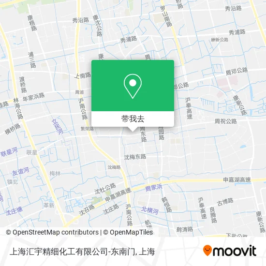 上海汇宇精细化工有限公司-东南门地图