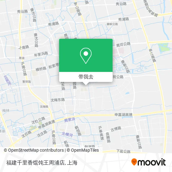 福建千里香馄饨王周浦店地图
