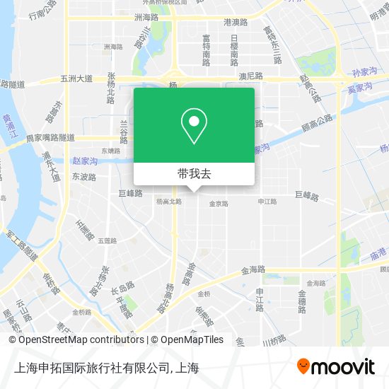 上海申拓国际旅行社有限公司地图