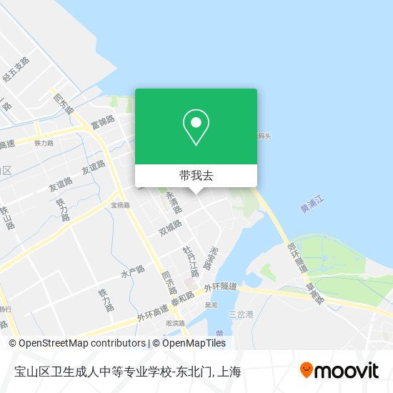 宝山区卫生成人中等专业学校-东北门地图