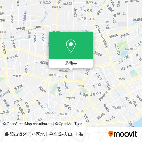 曲阳街道密云小区地上停车场-入口地图