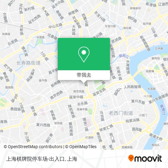 上海棋牌院停车场-出入口地图