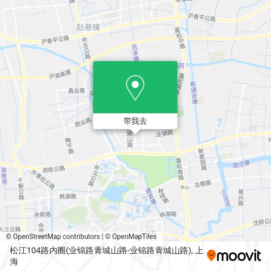 松江104路内圈(业锦路青城山路-业锦路青城山路)地图