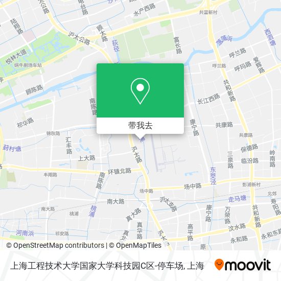 上海工程技术大学国家大学科技园C区-停车场地图
