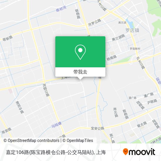嘉定106路(陈宝路横仓公路-公交马陆站)地图