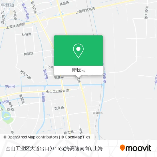 金山工业区大道出口(G15沈海高速南向)地图