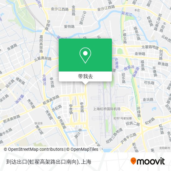 到达出口(虹翟高架路出口南向)地图