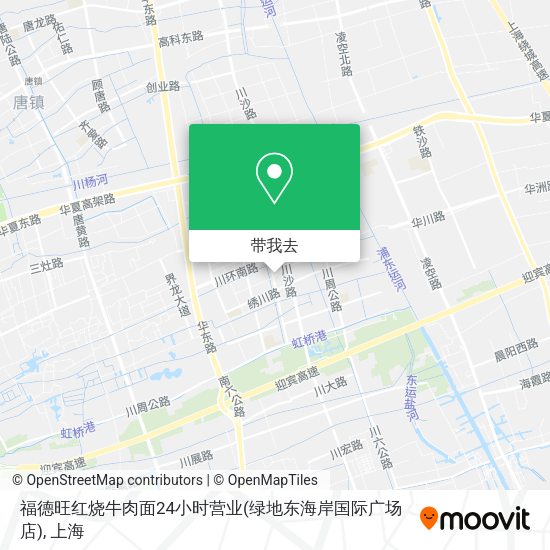 福德旺红烧牛肉面24小时营业(绿地东海岸国际广场店)地图
