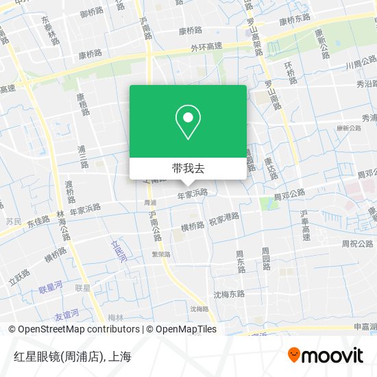 红星眼镜(周浦店)地图