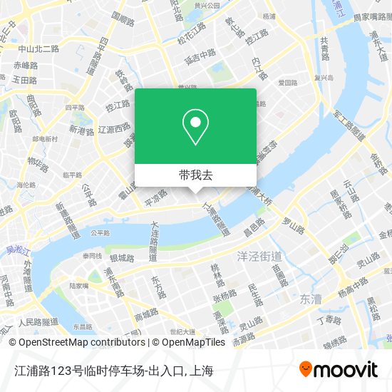 江浦路123号临时停车场-出入口地图