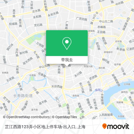 芷江西路123弄小区地上停车场-出入口地图