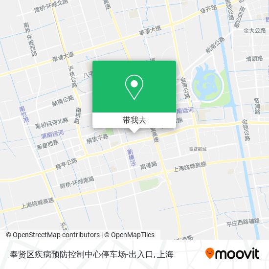 奉贤区疾病预防控制中心停车场-出入口地图