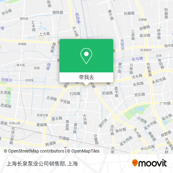 上海长泉泵业公司销售部地图