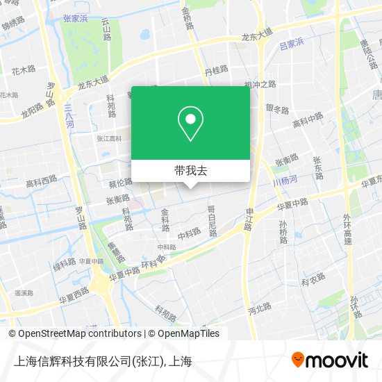 上海信辉科技有限公司(张江)地图