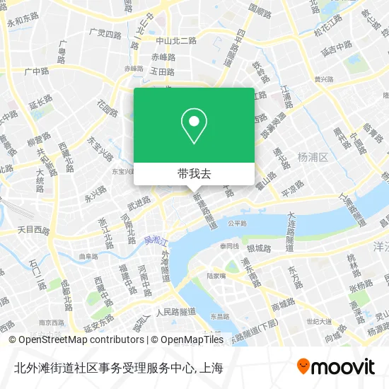 北外滩街道社区事务受理服务中心地图