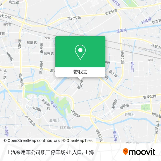 上汽乘用车公司职工停车场-出入口地图