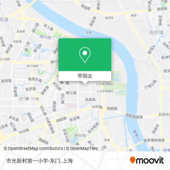 市光新村第一小学-东门地图