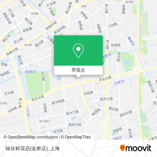 咏珍鲜花店(金桥店)地图