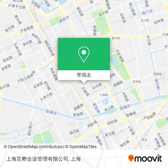 上海言桦企业管理有限公司地图