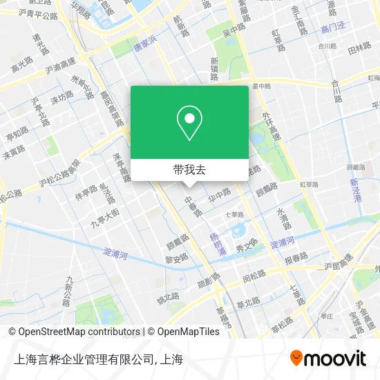 上海言桦企业管理有限公司地图