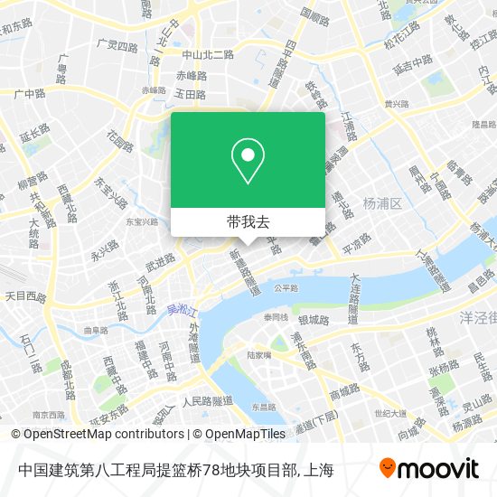 中国建筑第八工程局提篮桥78地块项目部地图