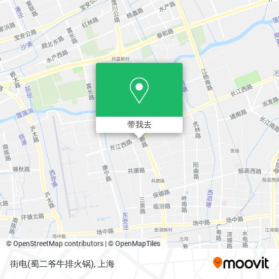 街电(蜀二爷牛排火锅)地图