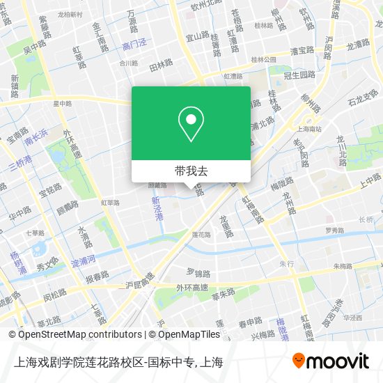 上海戏剧学院莲花路校区-国标中专地图