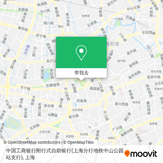 中国工商银行附行式自助银行(上海分行地铁中山公园站支行)地图