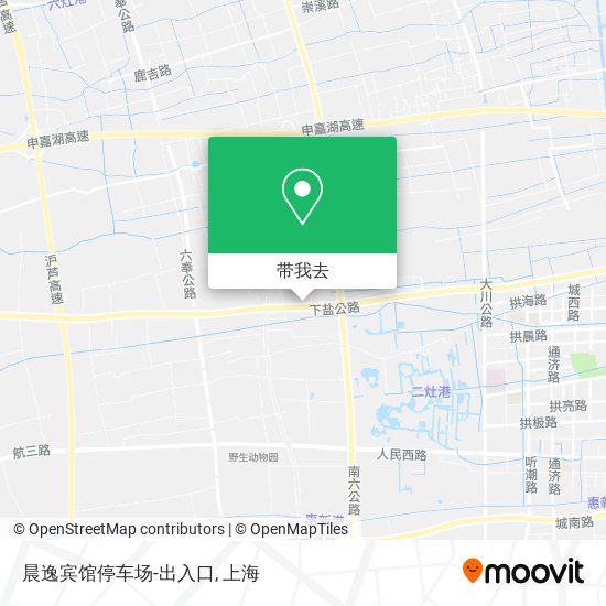 晨逸宾馆停车场-出入口地图