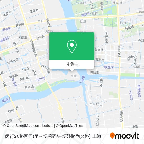 闵行26路区间(星火塘湾码头-塘泾路尚义路)地图