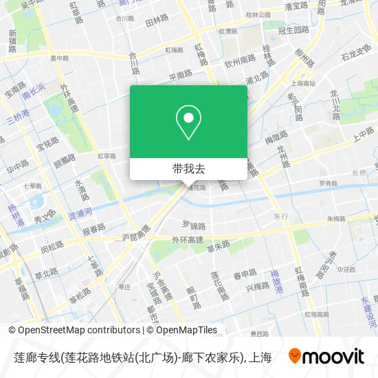 莲廊专线(莲花路地铁站(北广场)-廊下农家乐)地图