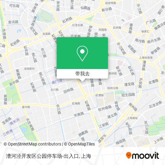 漕河泾开发区公园停车场-出入口地图