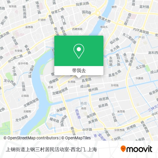 上钢街道上钢三村居民活动室-西北门地图