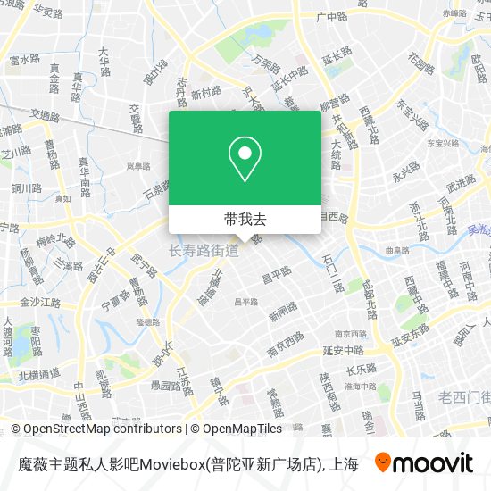 魔薇主题私人影吧Moviebox(普陀亚新广场店)地图
