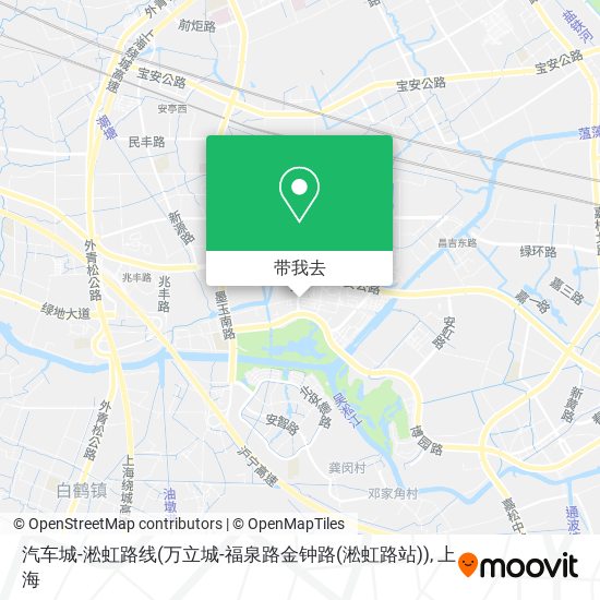 汽车城-淞虹路线(万立城-福泉路金钟路(淞虹路站))地图