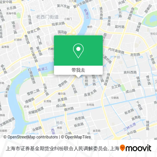 上海市证券基金期货业纠纷联合人民调解委员会地图
