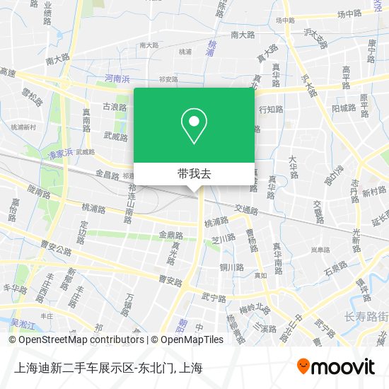 上海迪新二手车展示区-东北门地图