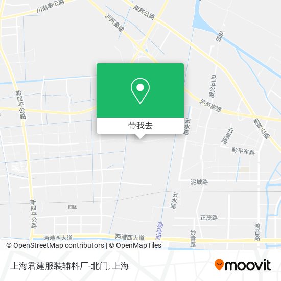 上海君建服装辅料厂-北门地图