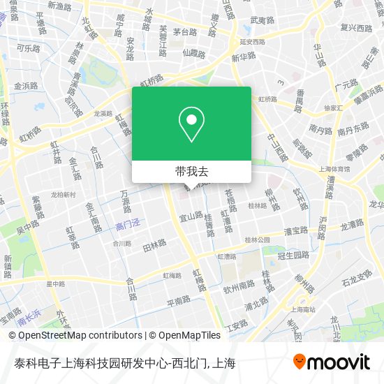 泰科电子上海科技园研发中心-西北门地图