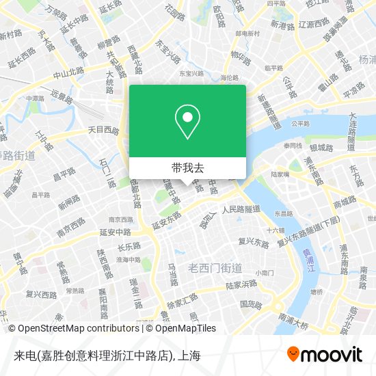 来电(嘉胜创意料理浙江中路店)地图