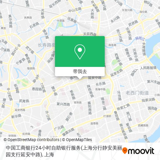 中国工商银行24小时自助银行服务(上海分行静安美丽园支行延安中路)地图