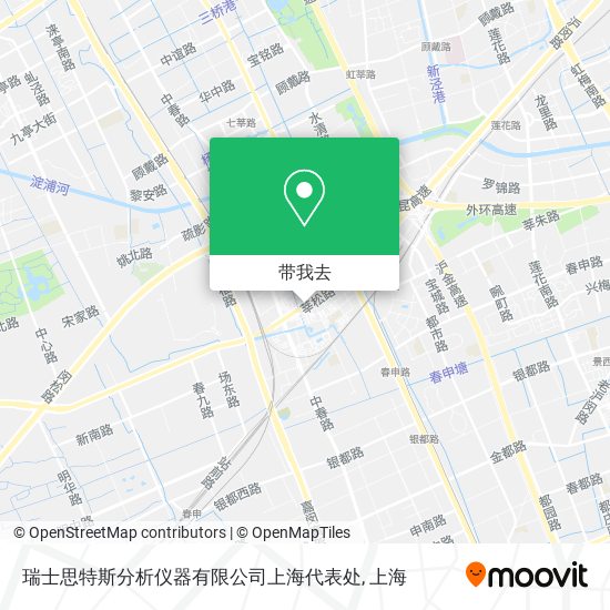 瑞士思特斯分析仪器有限公司上海代表处地图